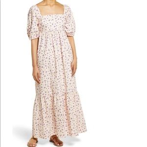 Fourteenth Place Pretty Floral Empire Waist Maxi Dress- Perfect Maternity Dress!